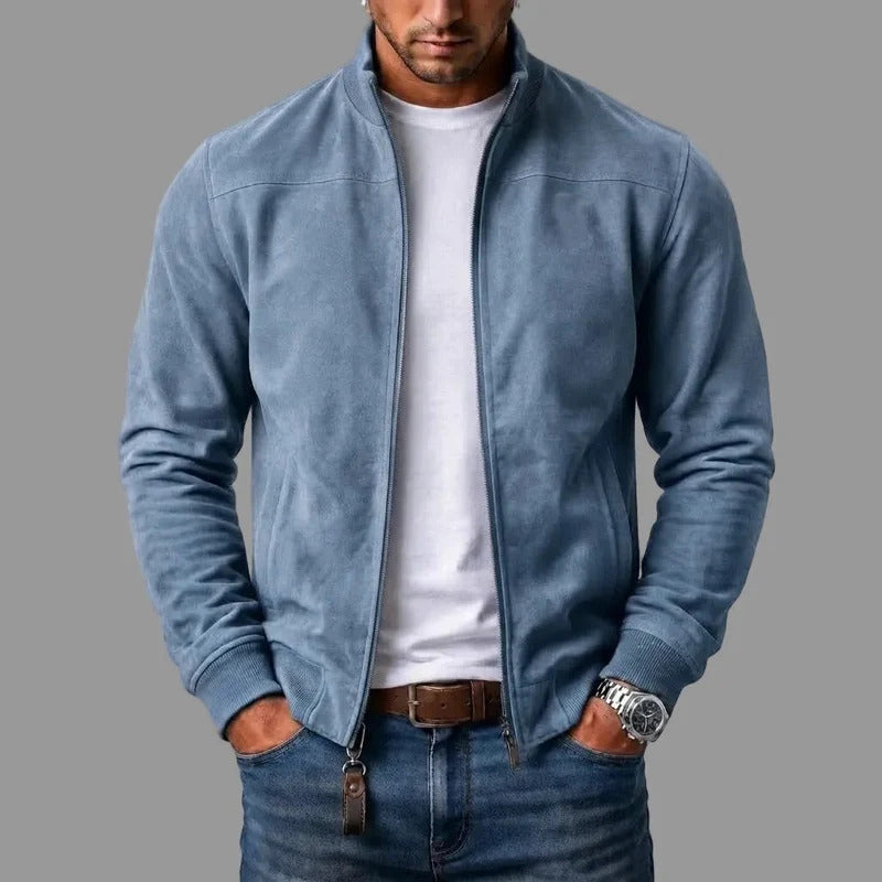 GIACCA BOMBER IN CAMOSCIO