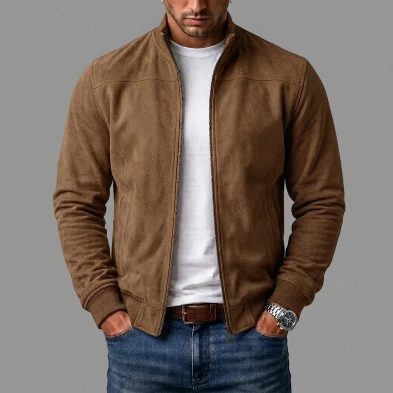 GIACCA BOMBER IN CAMOSCIO