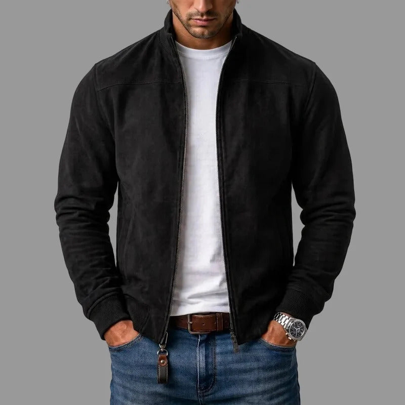 GIACCA BOMBER IN CAMOSCIO