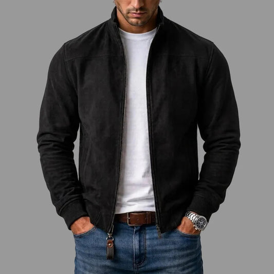 GIACCA BOMBER IN CAMOSCIO