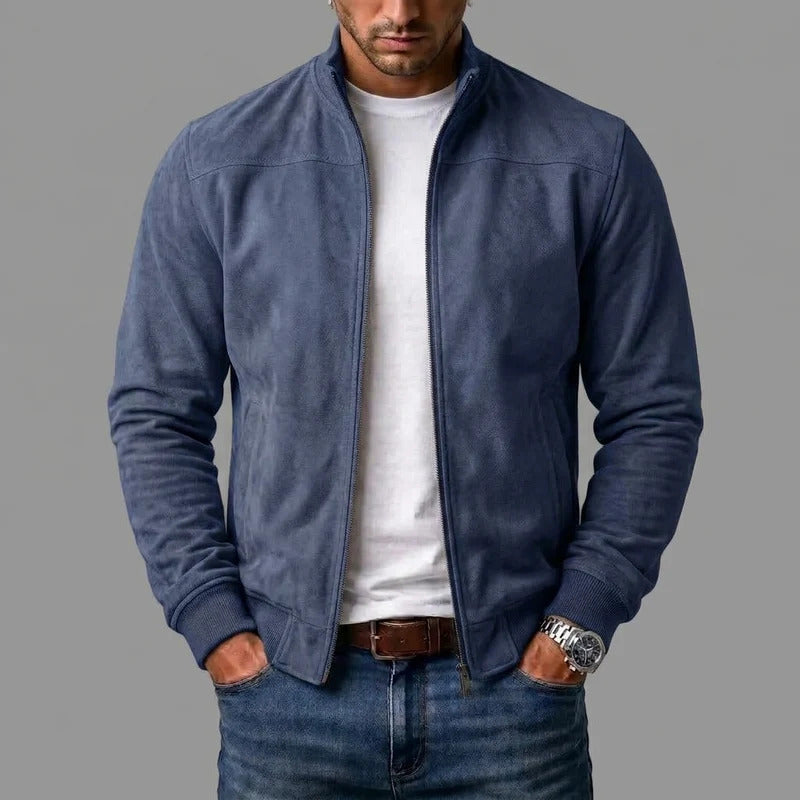 GIACCA BOMBER IN CAMOSCIO