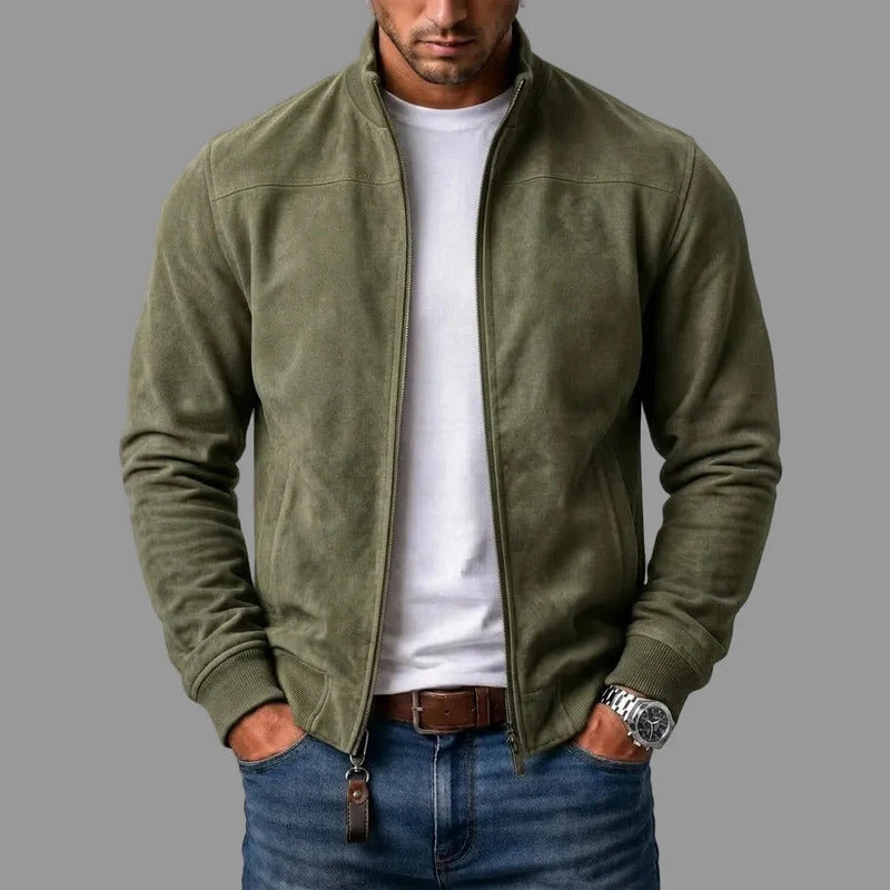 GIACCA BOMBER IN CAMOSCIO